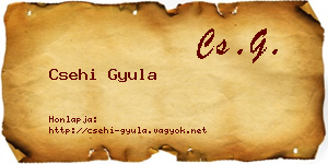Csehi Gyula névjegykártya